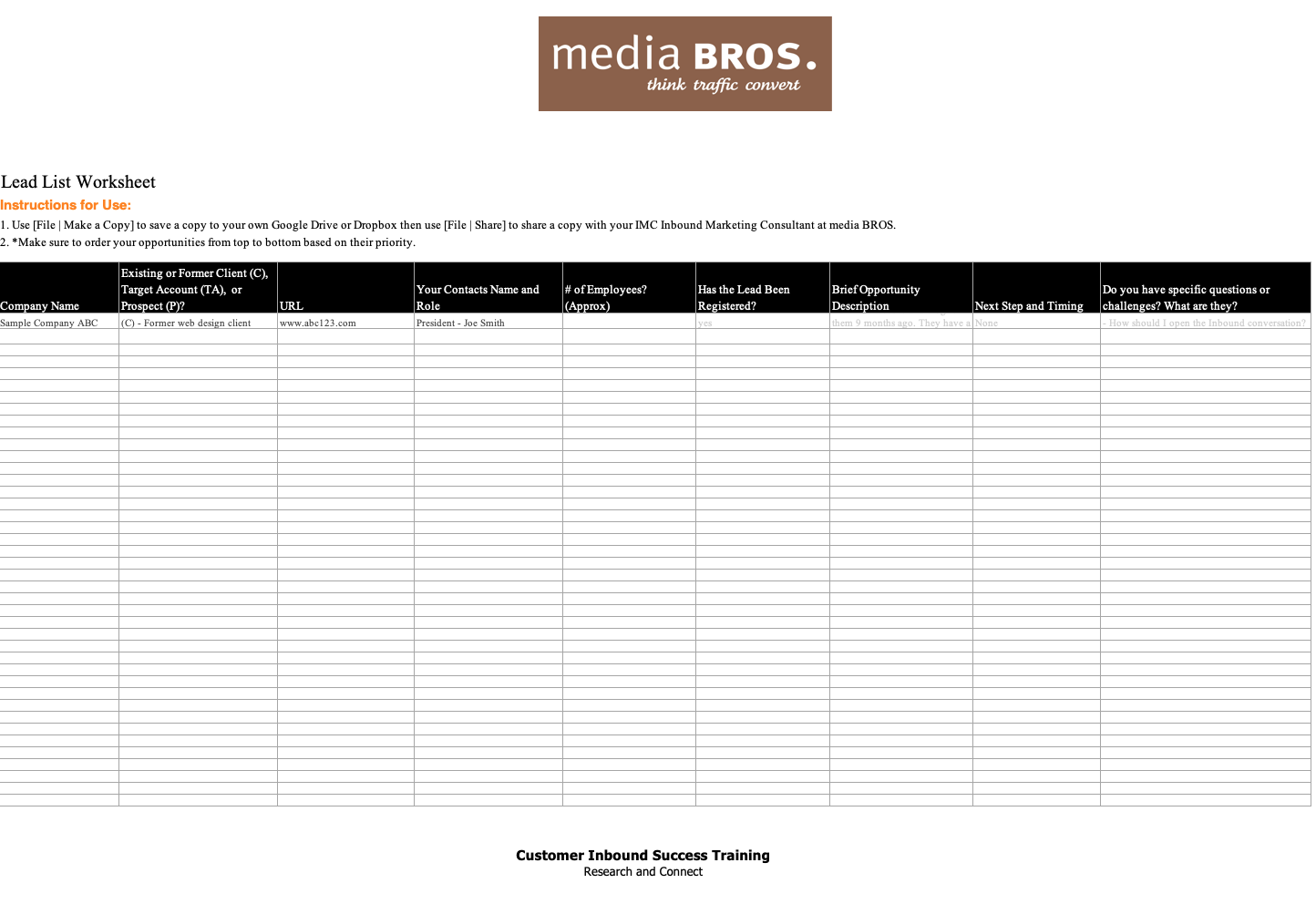 Gratis Download Lead Liste Media Bros